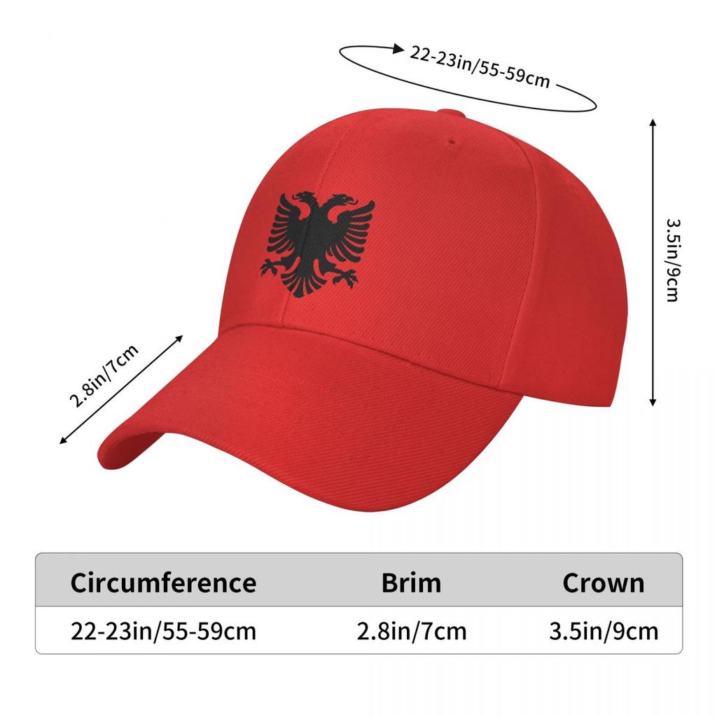Bandeira da Albânia Eagle Boné de beisebol feminino unissex respirável orgulho albanês chapéu de pai chapéus esportivos de sol