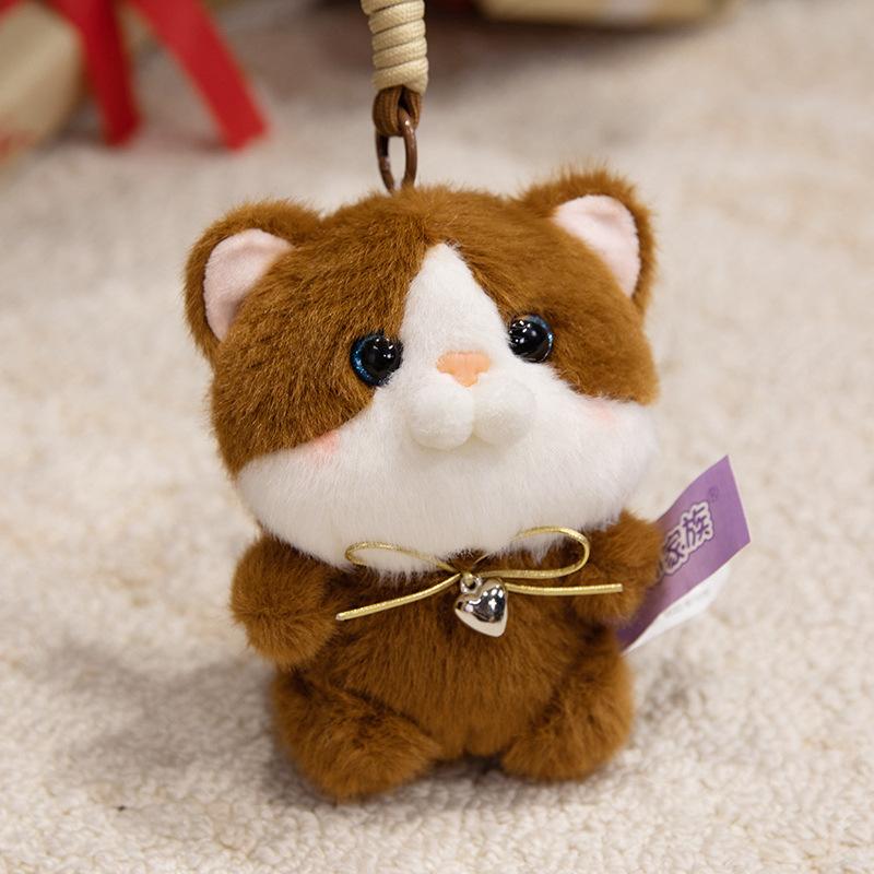 Niedliche niedliche Kätzchenpuppe Plüschtier Katze Puppe Mädchen Tasche Schlüsselanhänger Anhänger Stoffpuppe