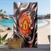 Manchester United Potisknutý Plážový Ručník Rychleschnoucí Měkký Ručník Přenosná Velká Obdélníková Plážová Deka na Cestování k Bazénu