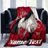 1PC Custom Name Horse Art Flowers Outdooor Flannel Blankets Throw Blanket All-Season Throw Gift Bedspread for Couch, Bed, Camping Holiday Birthday Gif