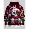 Christmas Snowflake Monster Pattern Men's Hoodie