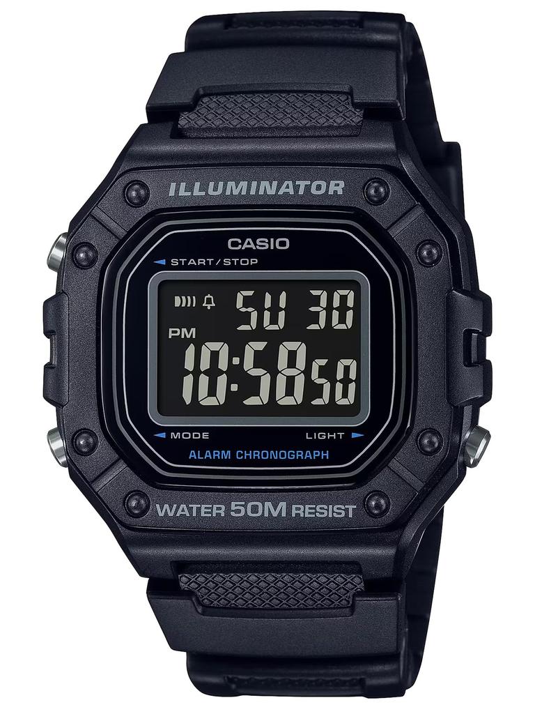 Casio Wristwatch Black W-218H-1BVDF W218H-1B