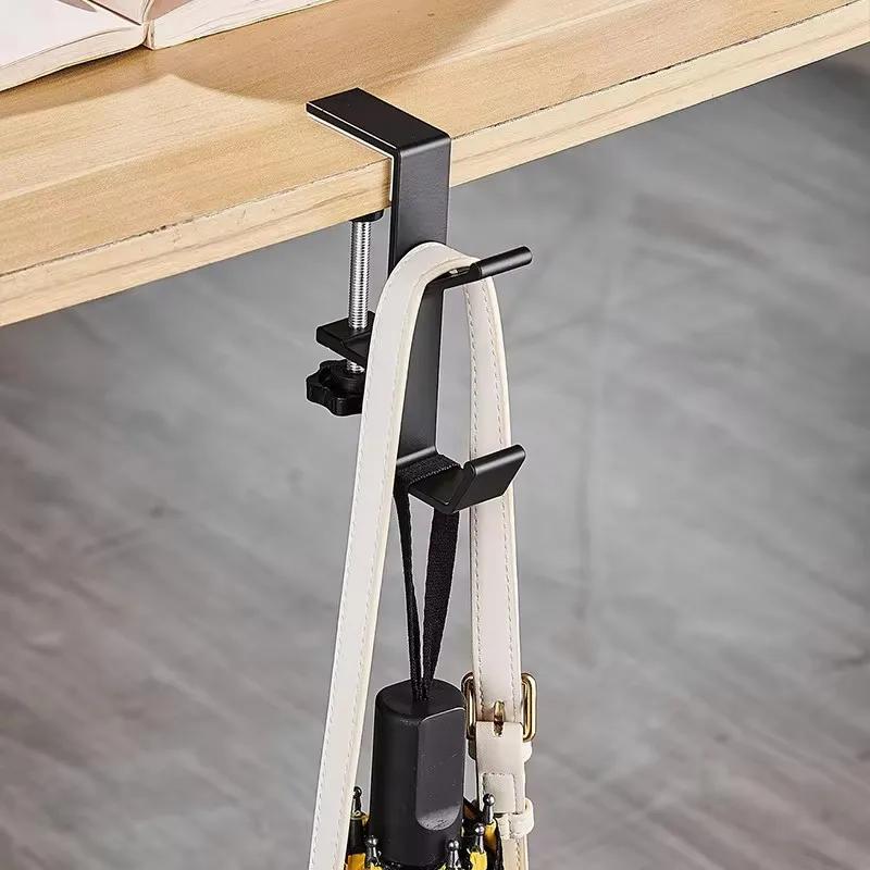 1PC Verstellbarer Haken für die Schreibtischkante, Gaming-Headset, Schreibtischaufhänger, Rucksack-Aufbewahrung, Hängehakenhalter, stanzfreier Home-Office-Organizer