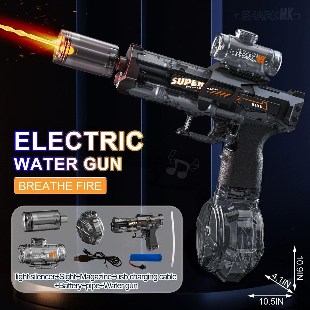 Non-Toxic Summer New Ice Mouse Electric Water Gun Pistol Shooting Toy Full Automatic Shoot Outdoor Toy For Children Adults Gift