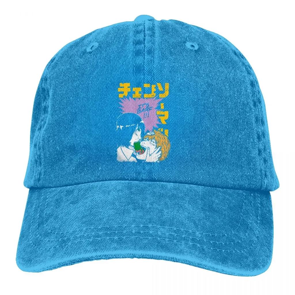 Pure Color Cowboy Hats Himeno Denji Women's Hat Sun Visor Baseball Caps Chainsaw Man Anime Peaked Trucker Dad Hat