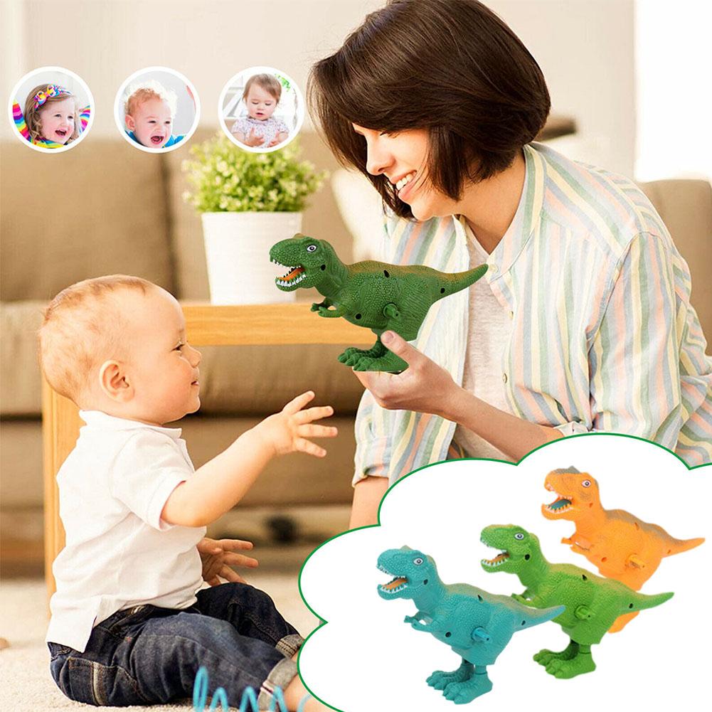 Kids Clockwork Dinosaur Toy Spring Wind Up Educational Toy Years Dina Bar Clockwork Toy 0-3 Old M0O9