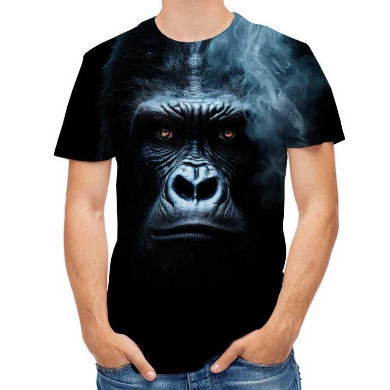 Men's T-shirt Casual 3D Printed Skull Pattern Summer Casual Short Sleeved T-shirt