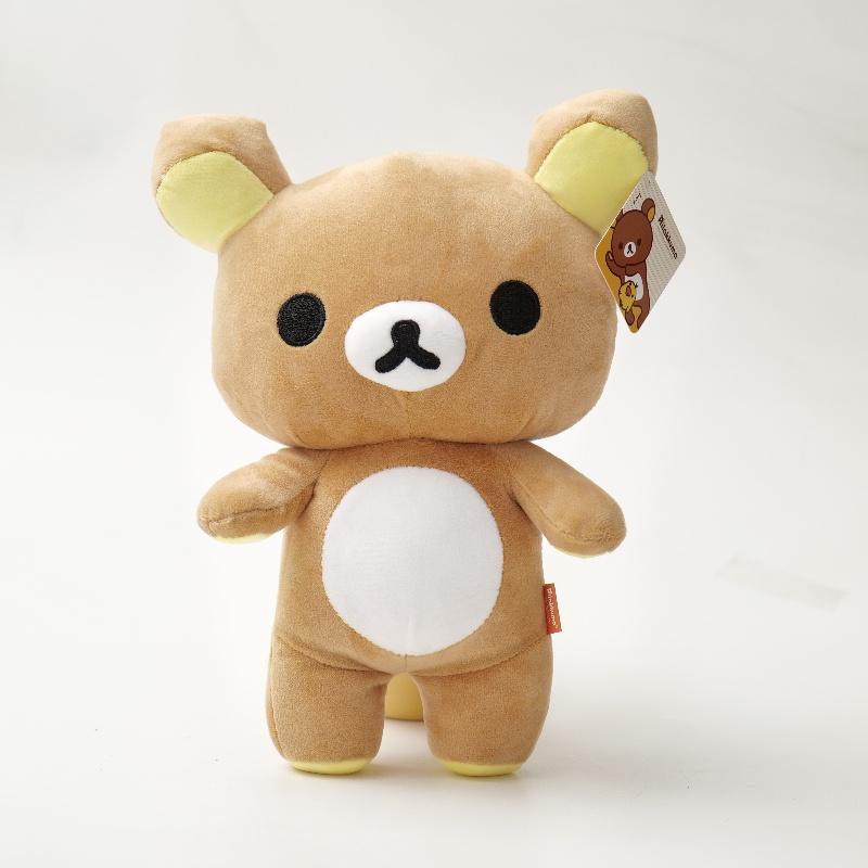 Cartoon Black and White Rilakkuma Plush Doll Classic Strawberry Rilakkuma Toys Kawaii  Super Soft Teddy Bear Plushies Doll Gift