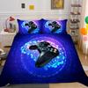 Ensemble de literie motif manette de jeu 3D Housse de couette imprimée console de jeu avec taie d'oreiller Adolescent Simple Double Lit Grand format Décoration de la maison