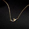 925 Sterling Silver Clavicle Chain Zircon Butterfly Charm Necklace Pendant For Women Exquisite Fashion Jewelry Choker Dz357