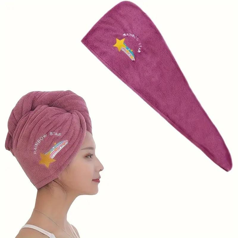 Microfiber Hair Drying Towel Shower Cap Bath Hats For Bathroom Women Dry Hair Cap Quick Drying Soft Towel For Lady Turban Head