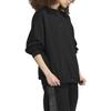 adidas Solid Color Loose Fit Crew Neck Pullover Long Sleeve Sweatshirt Women Tops Black IK9888