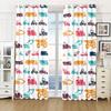 3D Cartoon Tractor Truck Excavator Bulldozer Child Curtains Blinds for Boys Room Kitchen Windows Decor Curtains 2 Panels