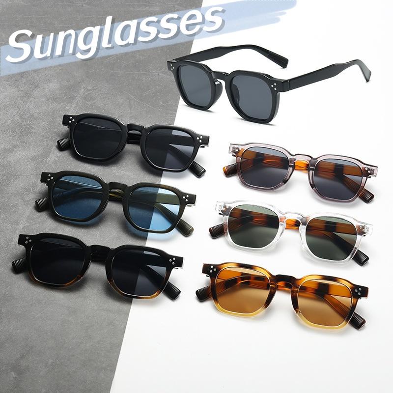 New Fashionable PC Mens and Womens UV Resistant SunGlasses Personalized and Versatile UV400 Elliptical Small Frame Glasses