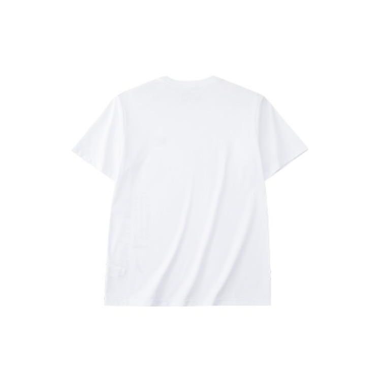 Anta Solid Color Letter Print T-Shirt Men tops White 152221127-1