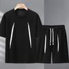 Plus Size 4XL-11XL Oversized Shorts Sets Summer T-shirt Vintage Clothes Men's 2 Pieces Set