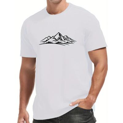 Camisetas de Manga Corta para Hombre Rodeadas de Montañas Verano Deportes Casuales Tops