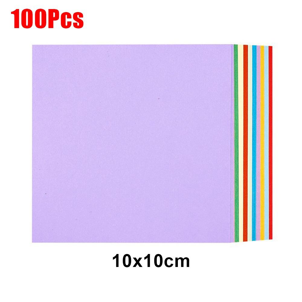 100Pcs Double Side Square Origami Paper 20 Colors Handmade Scrapbooking Craft Decor Folding Paper