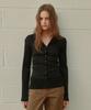 Auro Pleats Layered Shirts [ Black ]
