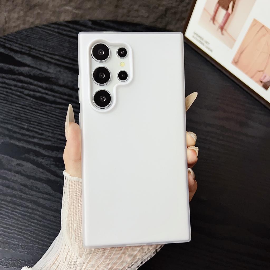 Applicable To Samsung S25ultra Mobile Phone Case Jelly Two In One New S23S24 Solid Color Samsung A56A55 Simple