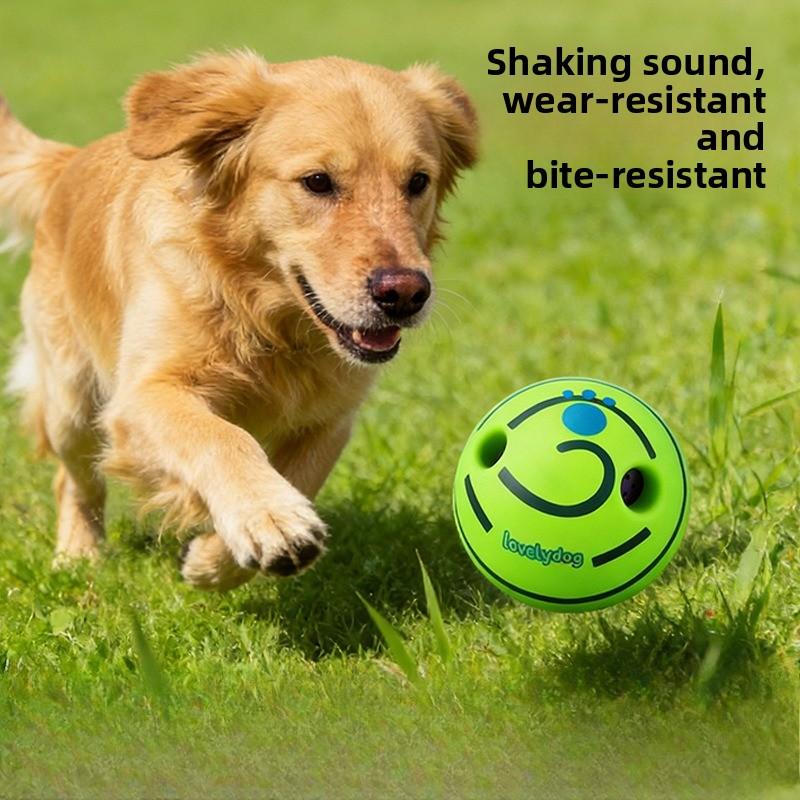 Dog Toy Rolling Sound Ball, Self-amusement Ball, Silly Laughing Ball, Teething Relief Ball, Durable Biting Ball, Pet Sound Ball