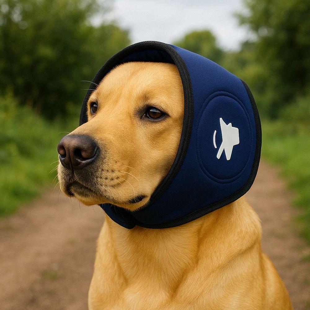 Noise Reduction Dog Calming Earmuff Breathable Adjustable Ear Protector Splash-proof Stress Relief Soothing Headcover