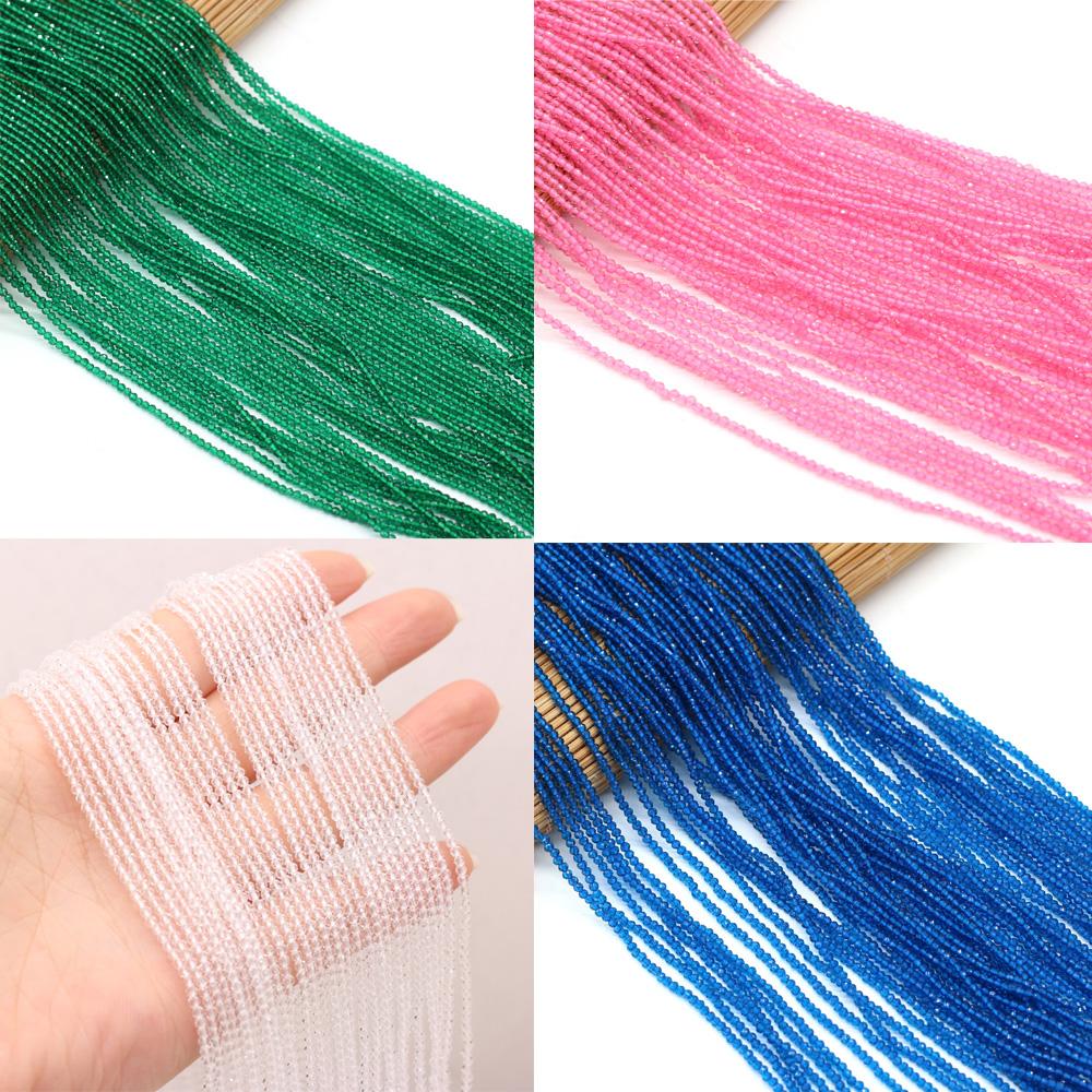 3 Strand Natural Stone Spinel Beads 2mm Small Loose Spacer Beads for Jewelry Making DIY Necklace Bracelet Anklet Earrings Accessories Beading 38 Cm