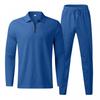 Mens Long Sleeve T-Shirt Pants Set Casual Sportswear Outfit Cotton Blend Two Piece Suit