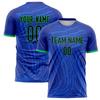 Customized Team Name Number Name Football T-shirts Personalized DIY Crew Neck Blue Sport T Shirts Loose Quick Dry Team Uniform