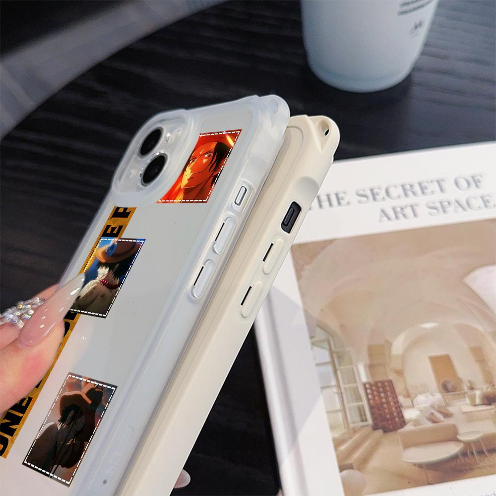 Ae91 One Piece Soft Phone Cases for iPhone 16 15 14 13 12 11 Pro Max 7 8 Plus XR XS Max with Wrist Strap Lanyard Corner Protection Back Cover