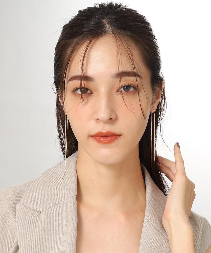 Earrings K10 Spike Triple Turn Stud Earrings 40576532 Yellow Gold 00 [Kokoshnick] Women's (100)