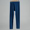 Men Pants Elastic Waist Double-Sided Brushed Thermal Insulation Long Johns Solid Color Mountaineering Vacation Travel Work School Bottoming Trousers