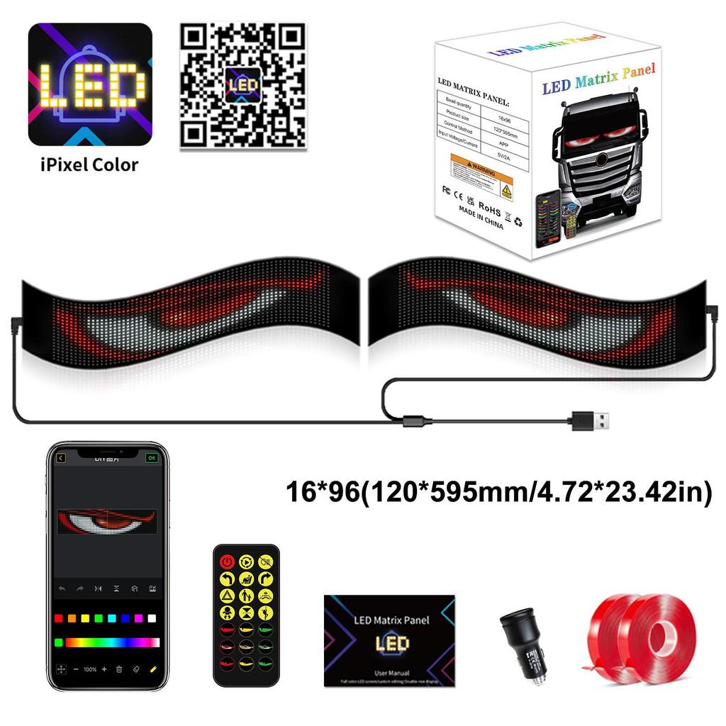 Waterproof Bluetooth LED Display Screen: Interactive Rear Window Expression with Flexible Soft Screen