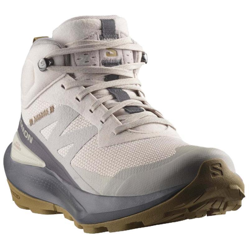 SALOMON Elixir Buty Trekkingowe Średnio Wysokie Antypoślizgowe Odporne na Ścieranie Damskie Szare Czarne Trampki L47564200