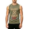 Ärmelloses Herren-Freizeit-Tanktop mit Aufdruck zum Tag der Arbeit Leichtes Sommer-Muskelpassform-Trainings-T-Shirt