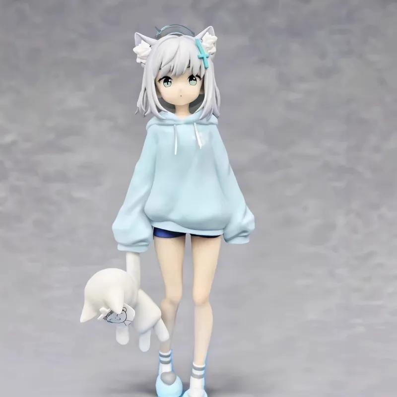 Gw Shiroko Sunaookami Exclusive Limited Edition Gk Figure Cat Ear Anime Girl Statue Desk Decor Desktop Ornament Collectible Toy