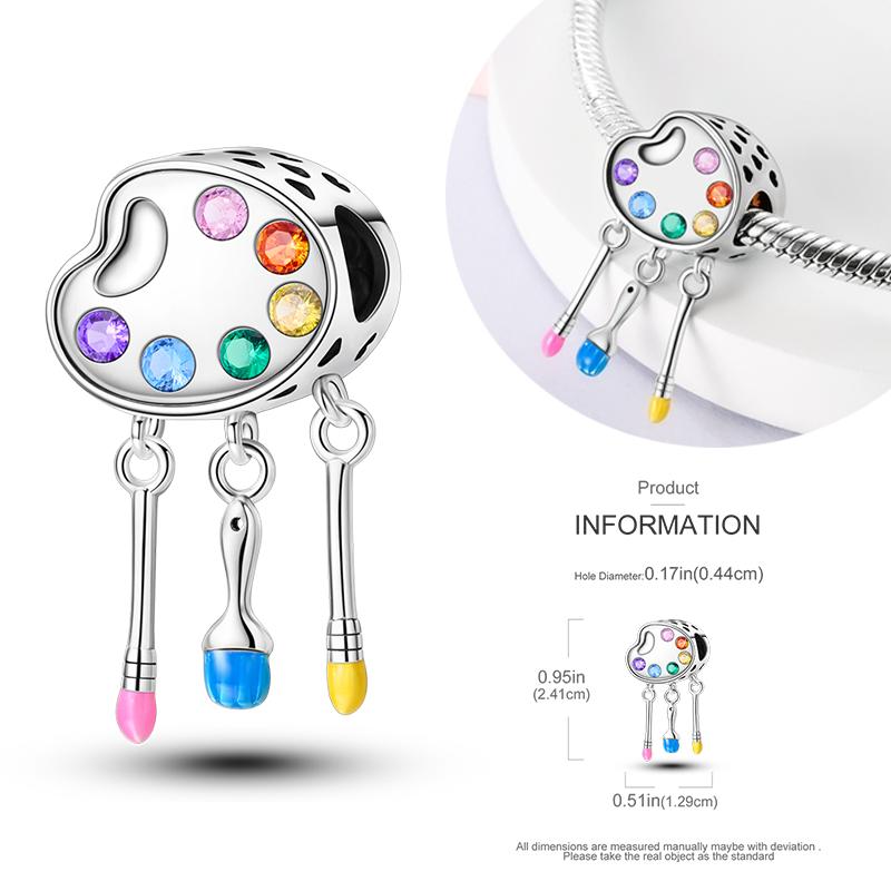Original Copper Charms Beads Dreamcatcher Coffee Perfume Pendants Fit Women Bracelet Diy Jewelry Gift