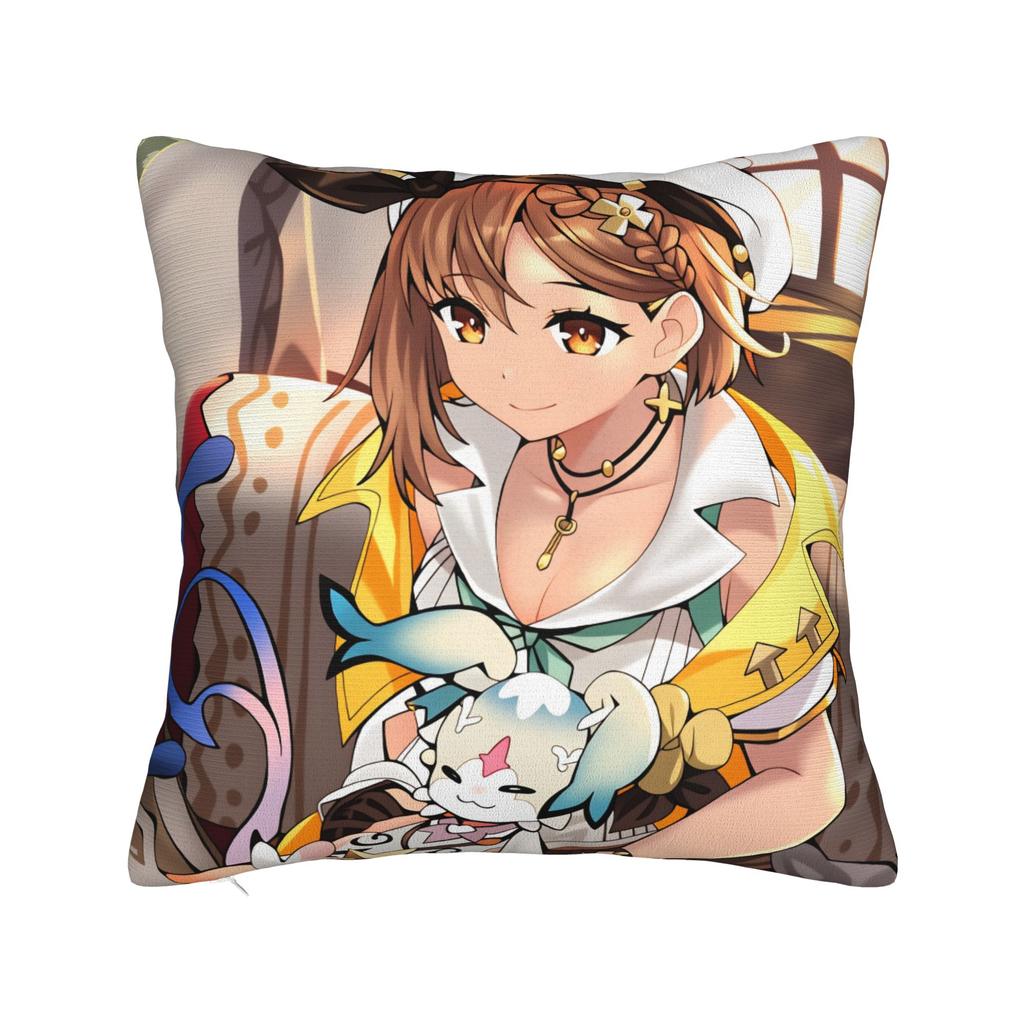 Game Atelier Ryza Pillow Case Design Pillow Cover For Sofa Car Home Decor Cute Funny Cushion Cover
