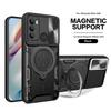 For Motorola Moto G200 Case Slide Camera Shockproof Armor Phone Case For Moto G200 Magnetic Stand Ring Back Cover