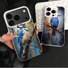 Bird Oil Painting Style Soft Phone Case for iPhone 15 16 17 Pro Max 17Air 16E 14 Plus 13 12 Mini Shockproof Cover Back Shell