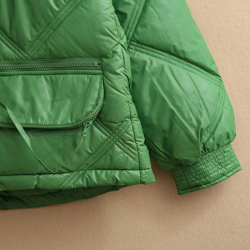 Lightweight Warm Cotton Jacket Women Winter Loose Fit Short Coat Fashion Outwear