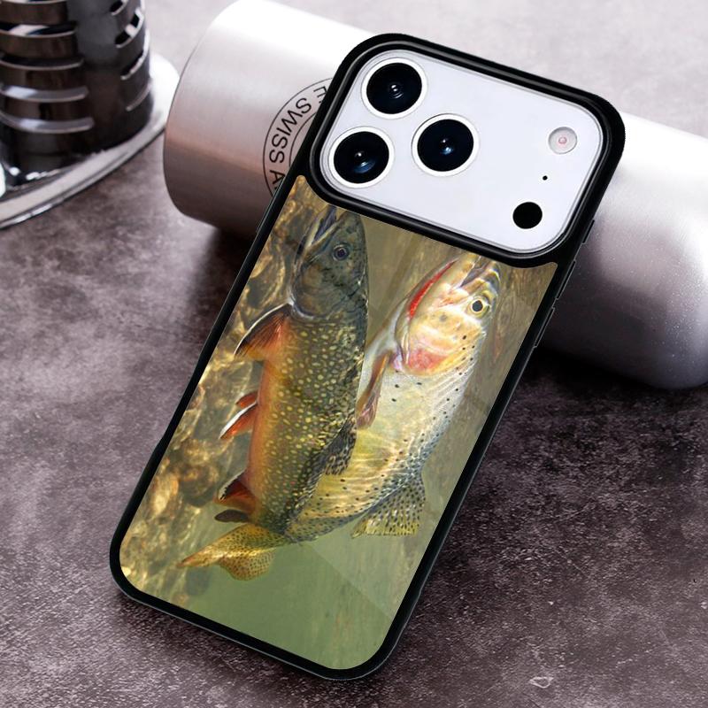Regenbogenforellen-Fischerei Haut Handyhülle für iPhone 17 16 15 Pro Max Air 14 13 12 11 Plus Stoßfeste Capa Hülle