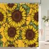 Colorful Tulip Pattern Bath Curtain Waterproof Fabric Shower Curtains Flowers Bathtub Screen With Hooks for Bathroom Home Decor