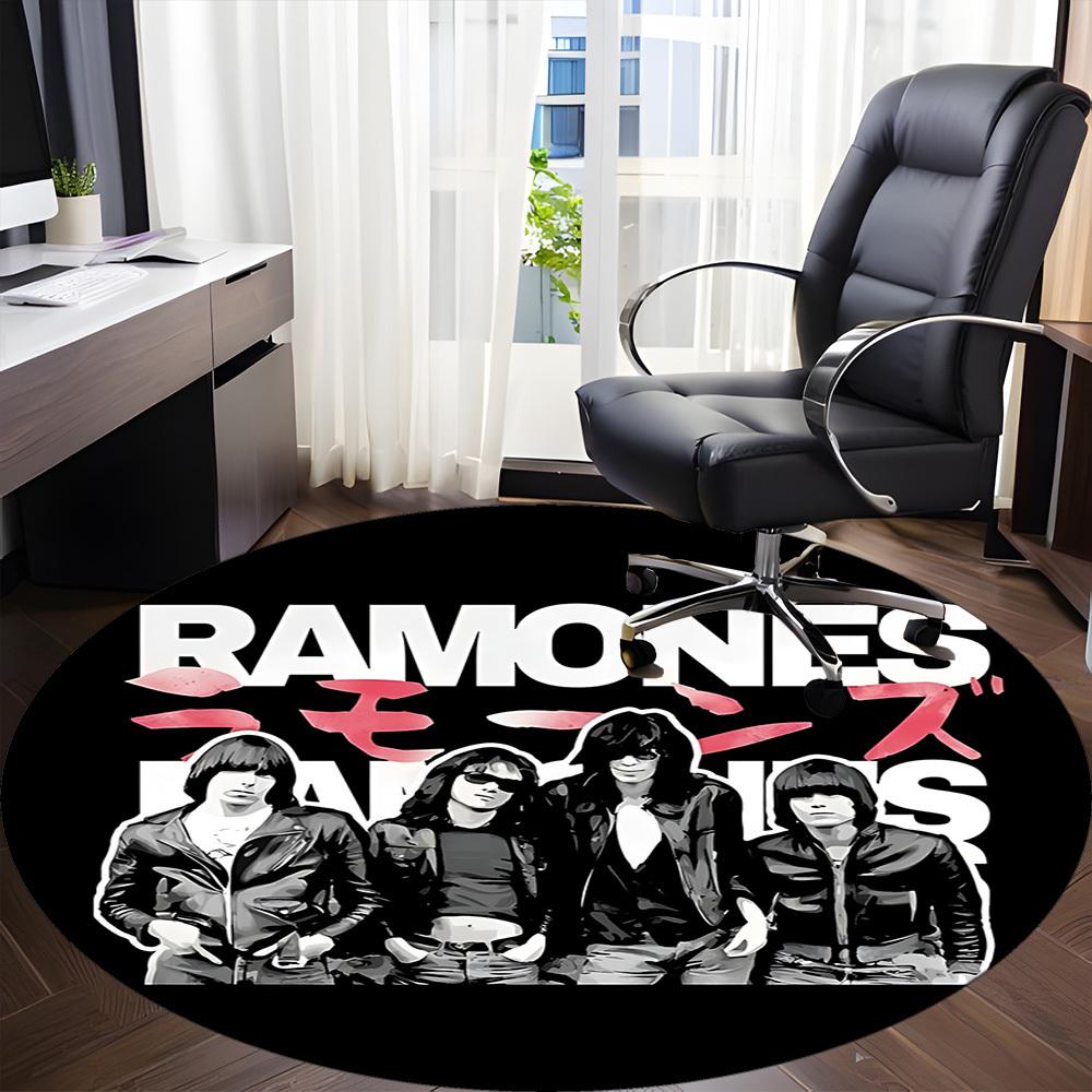 1PC Ramones Office Round Area Rug, Indoor Mat Suitable For Office, Under Office Chairs Bedroom Living Room Home Decor DT1212051
