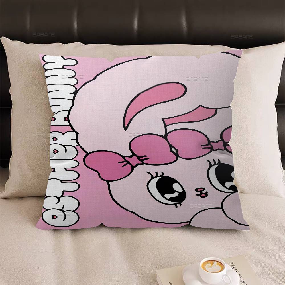 Cute Esther Bunny Pillow Anime Pillow Sofa Bed Head Pillow Cover Cushion Cover 45X45 Cm Fashion