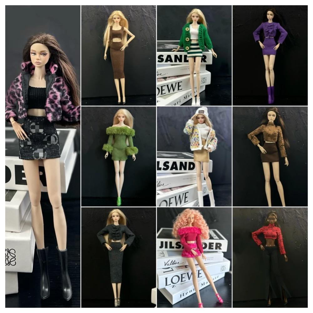 2025 New Clothes Set + Shoes / 30cm Doll Clothing Suit Plush Coat Top Skirt Pant Sweater Outfit for 1/6 Doll Clothes / Diy Toys