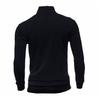 Men Jacket Autumn Winter Stand Collar Long Sleeve Zipper Closure Coat with Pockets Solid Color Sport Outwear