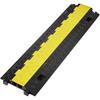 Cable Protector Ramp, 91.8x25x4.3 Cm 2 Channel, 9979 Kg/axle Capacity Heavy Duty TPU Wire Cord Cover Ramp Hose Protector Ramp Driveway