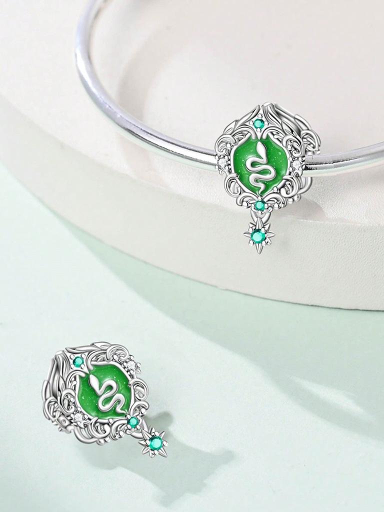 Charms Plata Copper Colors Green-Backed Swallow Beads Charm Pendant For Original Bracelet For Women Diy Jewelry Love Gift
