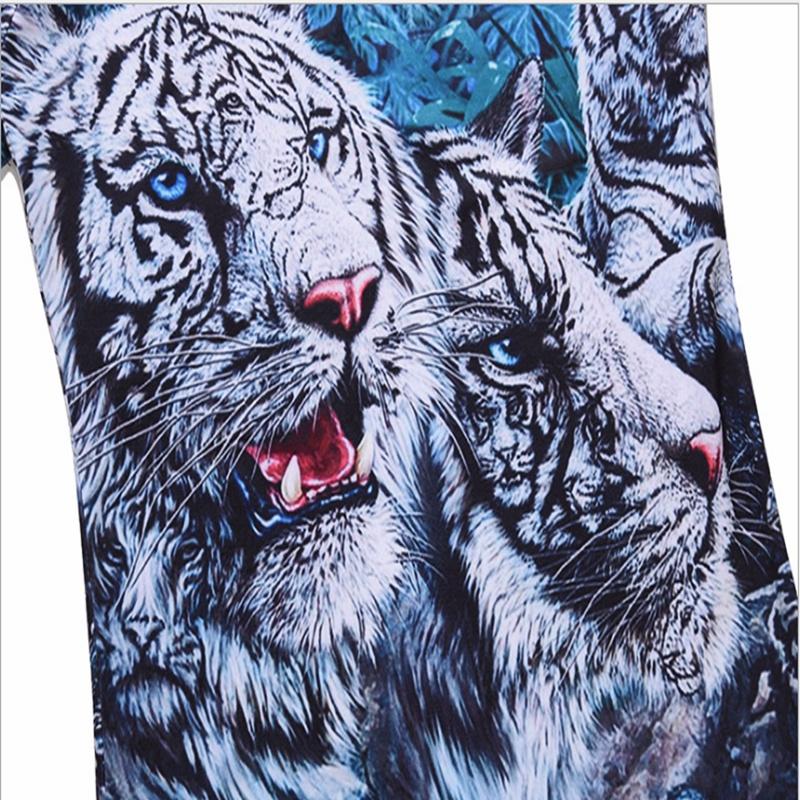 Premium Quality 3d Printed White Cotton Tiger T-shirt For Men And Women With Timeless Style